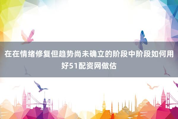 在在情绪修复但趋势尚未确立的阶段中阶段如何用好51配资网做估