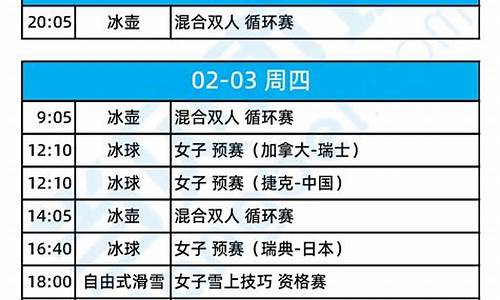 冬奥会赛程安排-冬奥会2022比赛时间